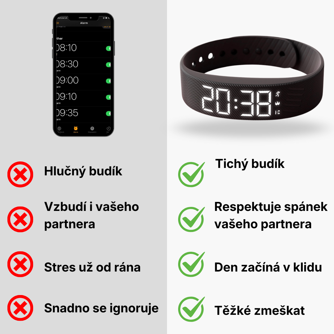 WakeVibe - budík náramek