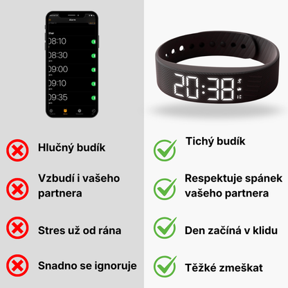 WakeVibe - budík náramek